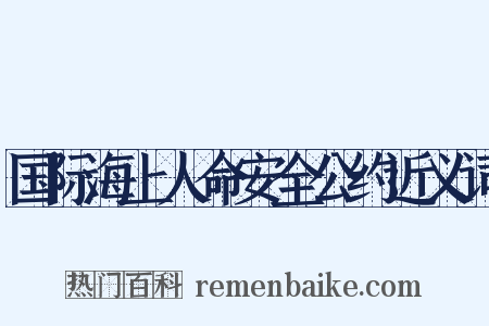 国际海上人命安全公约近义词是什么意思的图片